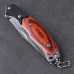 HU-2514 folding knife plastic wood color handle stock s01