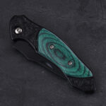 HU-2535 folding knife PP green wood handle wholesale source s12