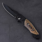 HU-2536 folding knife PP brown wood handle wholesale source s09