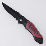 HU-2537 folding knife PP red wood handle wholesale source s01