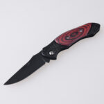 HU-2537 folding knife PP red wood handle wholesale source s02