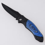 HU-2538 folding knife PP blue wood handle wholesale source s01