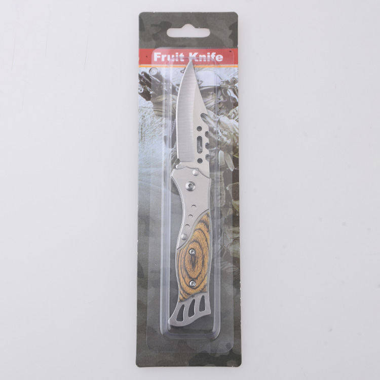 HU-2540 folding knife steel wood handle wholesale low price s08