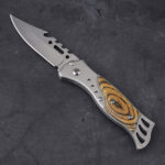 HU-2540 folding knife steel wood handle wholesale low price s09