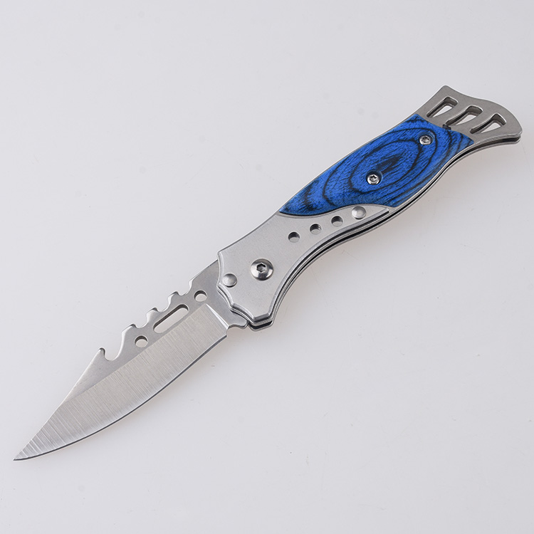 HU-2541 folding knife steel wood handle wholesale low price s02