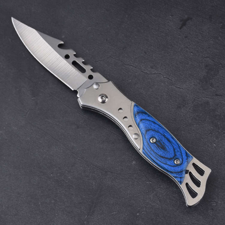 HU-2541 folding knife steel wood handle wholesale low price s09