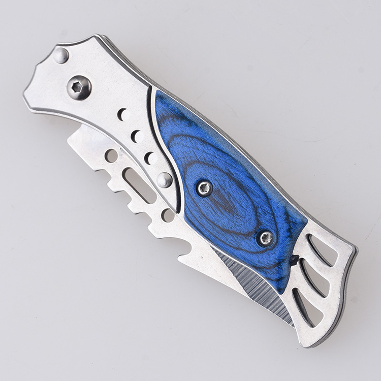 HU-2541 folding knife steel wood handle wholesale low price s10