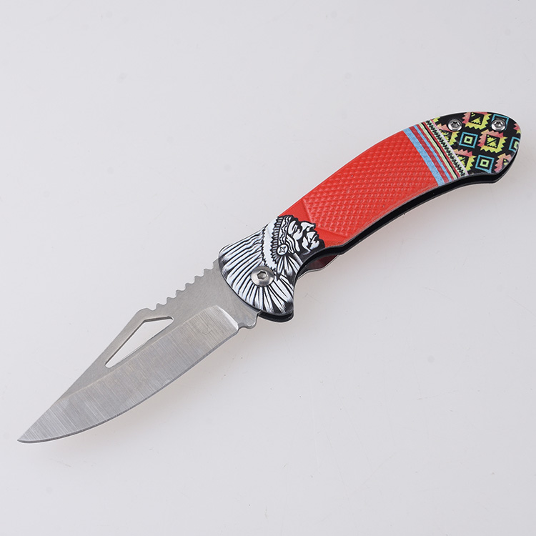 HU-2549 folding knife trader RTS 3D printing red open s02