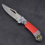 HU-2549 folding knife trader RTS 3D printing red open s09