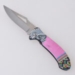 HU-2550 folding knife trader RTS 3D printing purple open r13