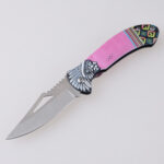 HU-2550 folding knife trader RTS 3D printing purple open r14