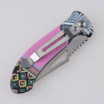 HU-2550 folding knife trader RTS 3D printing purple open r23