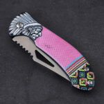 HU-2550 folding knife trader RTS 3D printing purple open r24