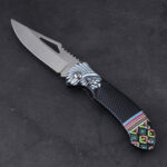 HU-2551 folding knife trader RTS 3D printing black open s09