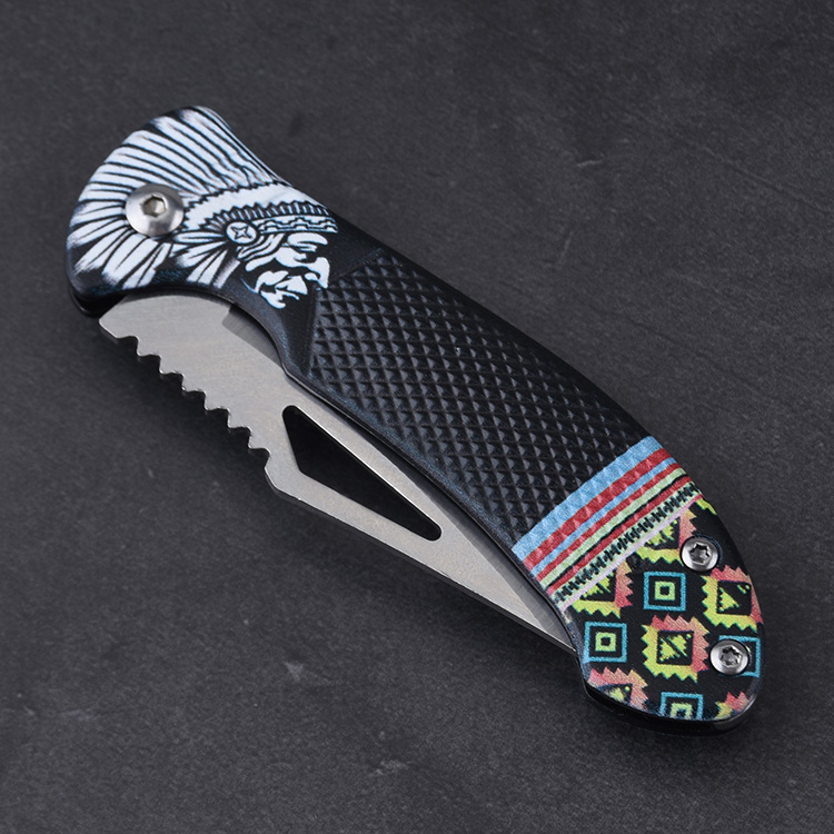 HU-2551 folding knife trader RTS 3D printing black open s12