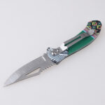 HU-2552 folding knife trader RTS 3D printing black green s03