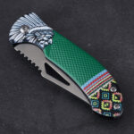 HU-2552 folding knife trader RTS 3D printing black green s12