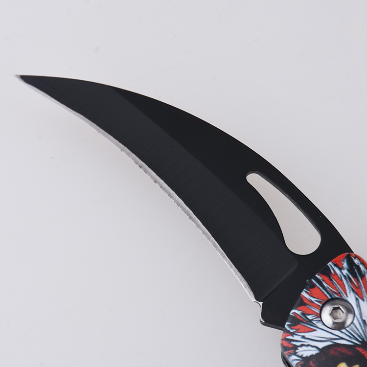 HU-2553 folding knife trader RTS 3D printing black red s04