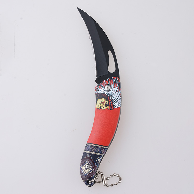 HU-2553 folding knife trader RTS 3D printing black red s07