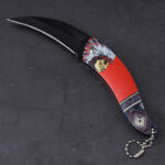 HU-2553 folding knife trader RTS 3D printing black red s08