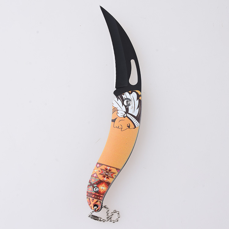 HU-2554 folding knife trading RTS 3D printing black yellow s07