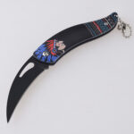 HU-2555 folding knife trading RTS 3D printing black blue s02