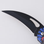 HU-2555 folding knife trading RTS 3D printing black blue s04