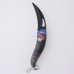 HU-2555 folding knife trading RTS 3D printing black blue s07