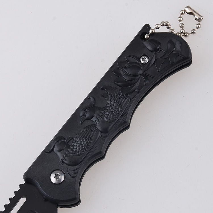 HU-2559 folding knife trade RTS Alibaba black PP handle s05