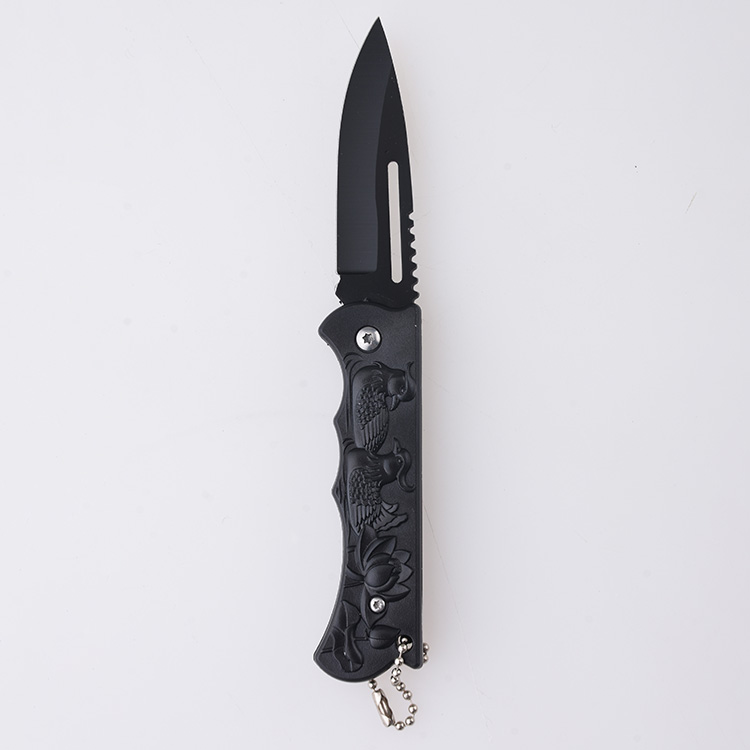 HU-2559 folding knife trade RTS Alibaba black PP handle s07