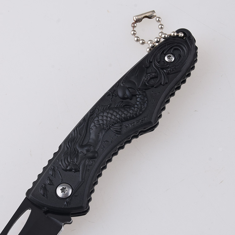 HU-2560 folding knife trade RTS Alibaba black PP handle s05