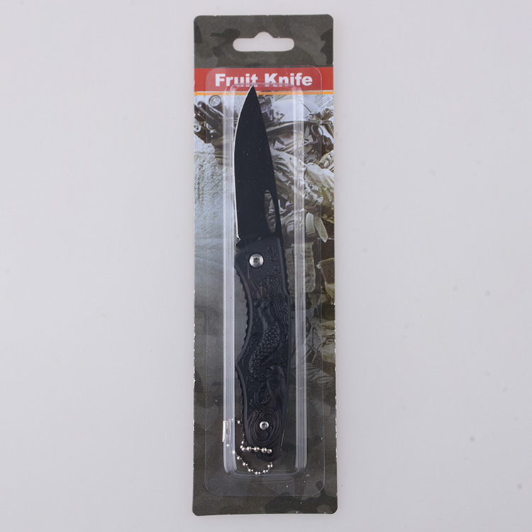 HU-2560 folding knife trade RTS Alibaba black PP handle s08