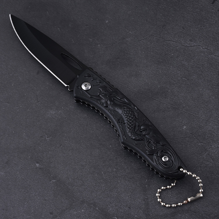 HU-2560 folding knife trade RTS Alibaba black PP handle s09