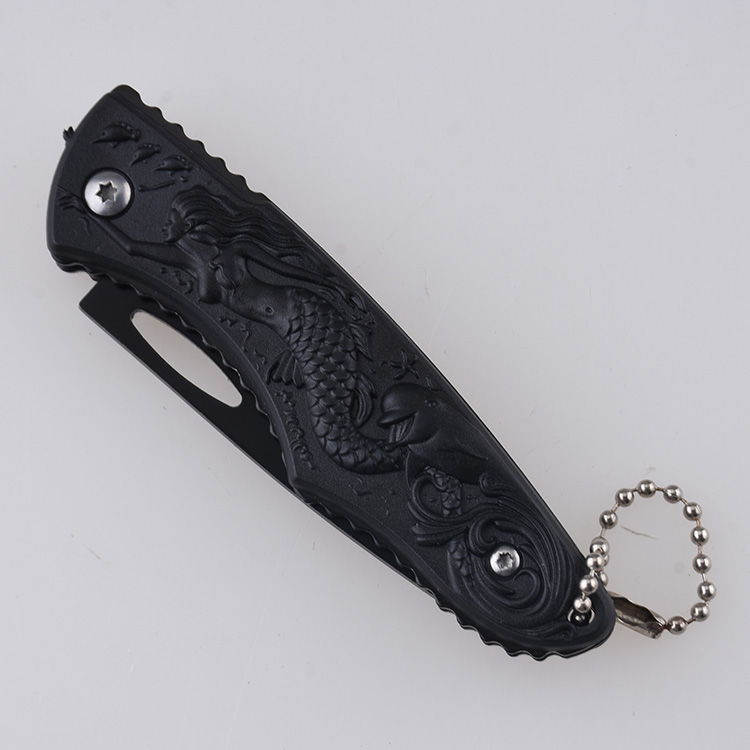 HU-2560 folding knife trade RTS Alibaba black PP handle s10