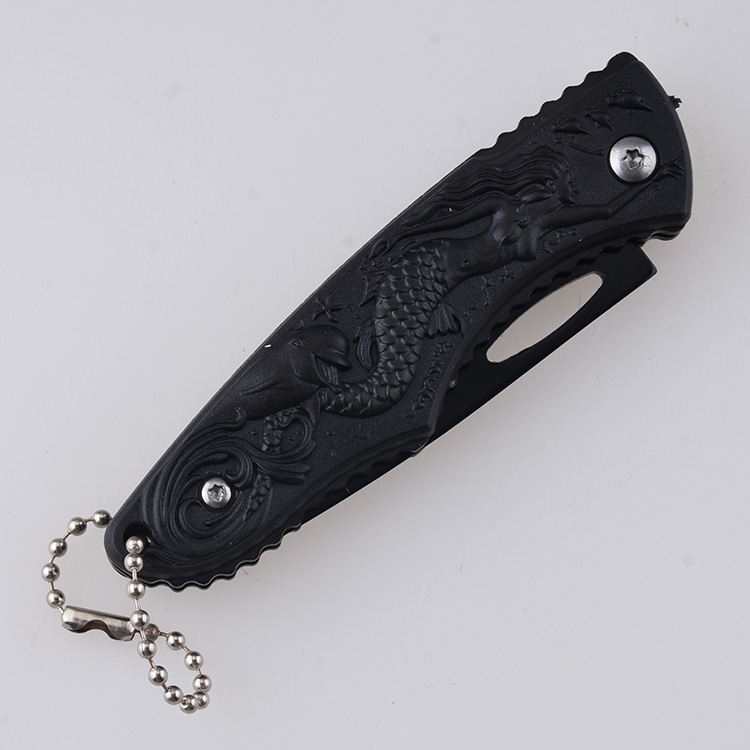 HU-2560 folding knife trade RTS Alibaba black PP handle s11