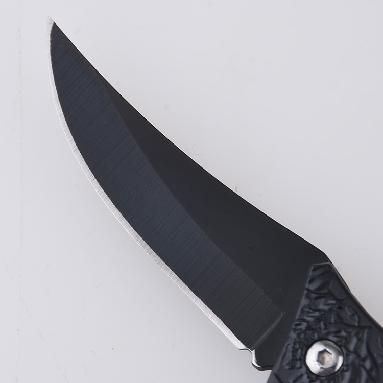 HU-2561 folding knife trade RTS Alibaba black PP handle s04