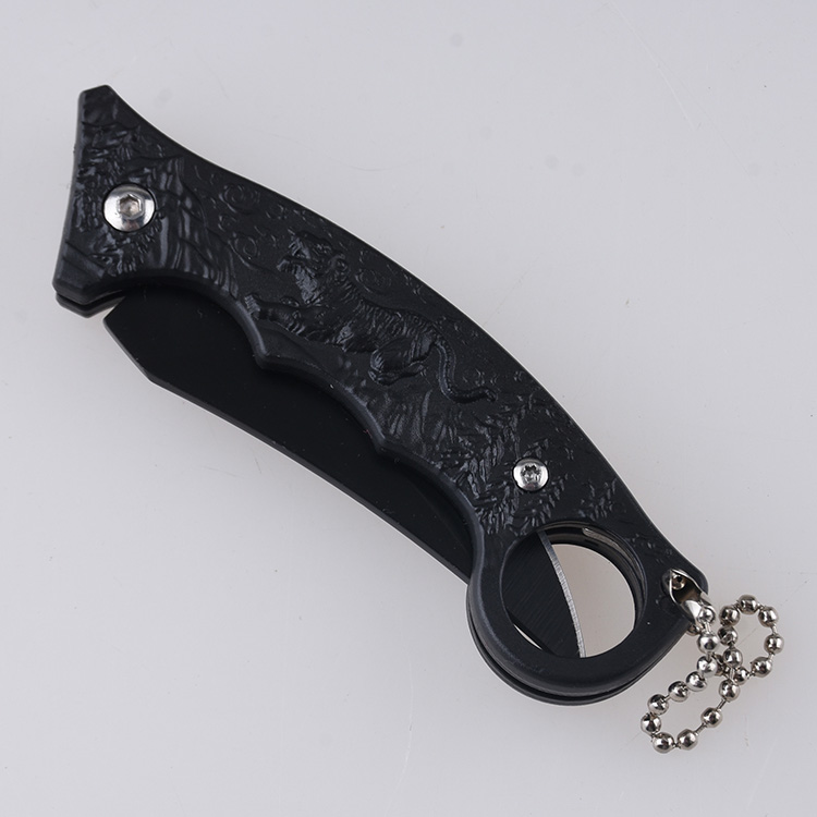 HU-2561 folding knife trade RTS Alibaba black PP handle s10