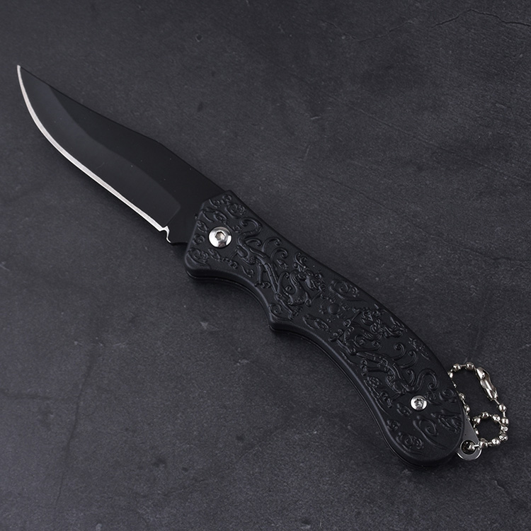 HU-2562 folding knife trade RTS Alibaba black PP handle s09