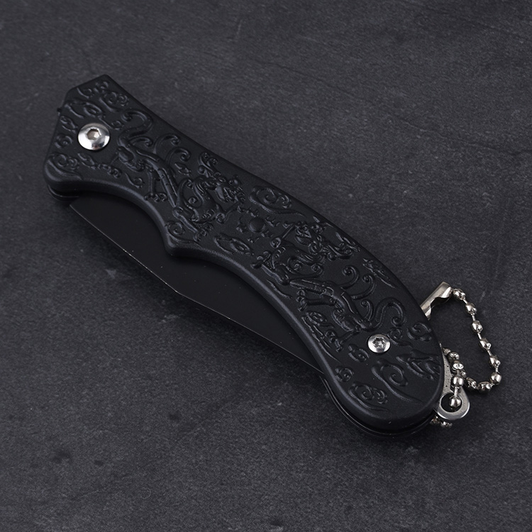 HU-2562 folding knife trade RTS Alibaba black PP handle s12