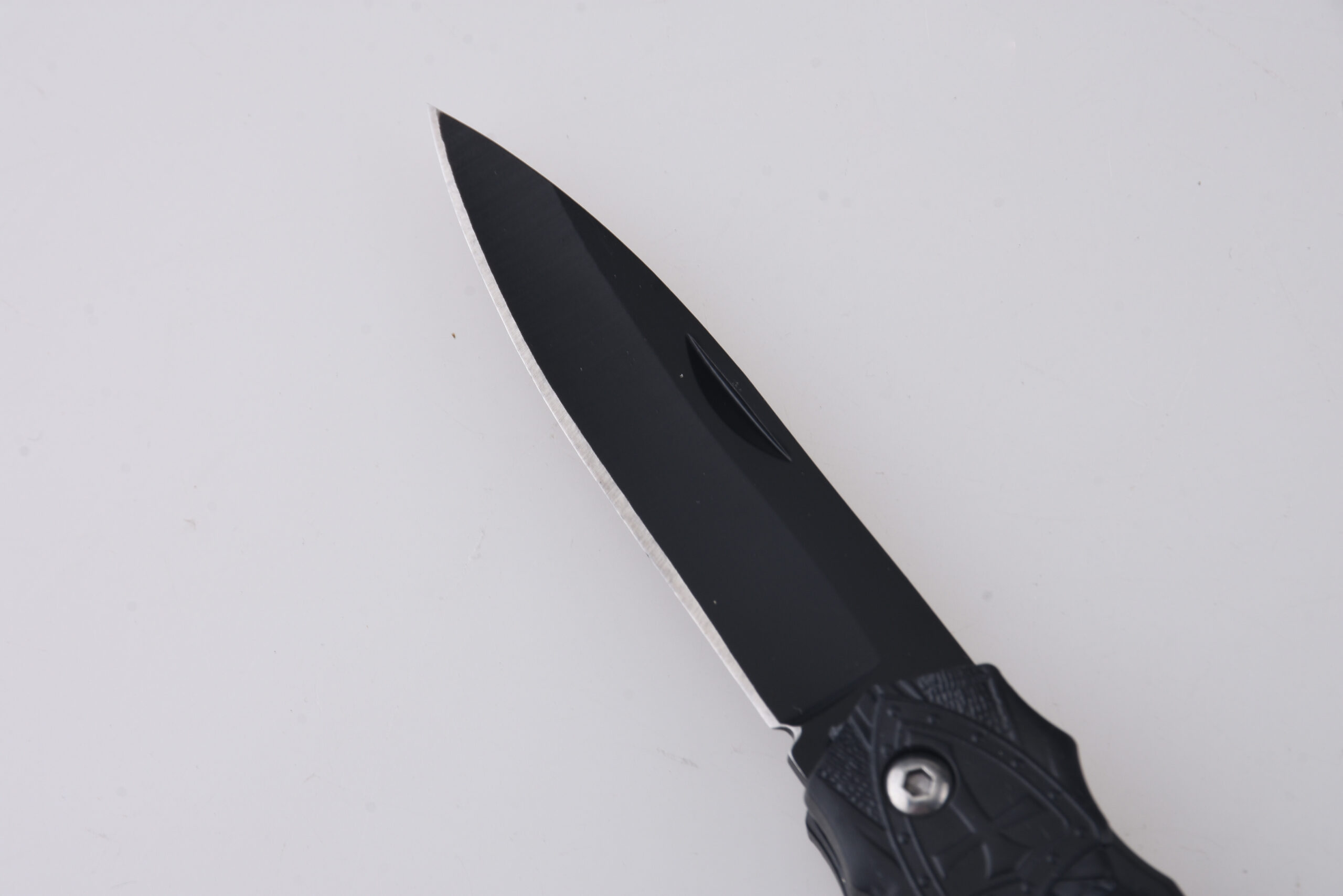 HU-2563 folding knife trade RTS Alibaba black PP handle s04