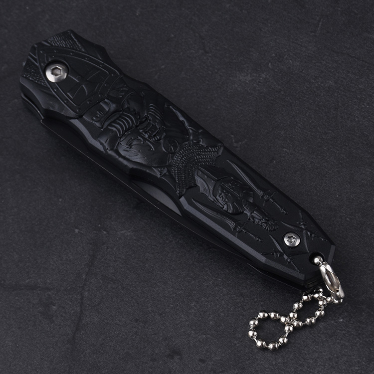 HU-2563 folding knife trade RTS Alibaba black PP handle s13