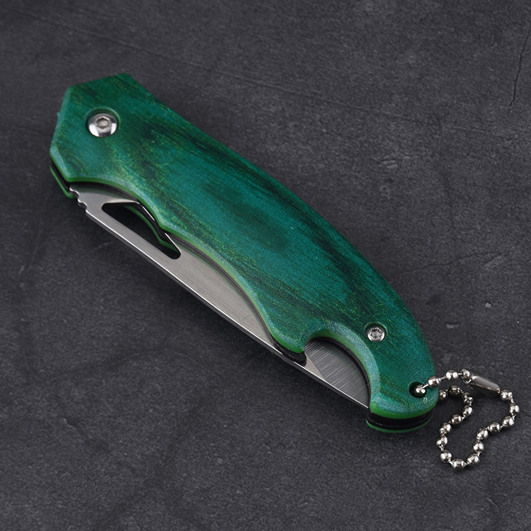 HU-2566 folding knife wholesale Alibaba RTS PP handle green s12